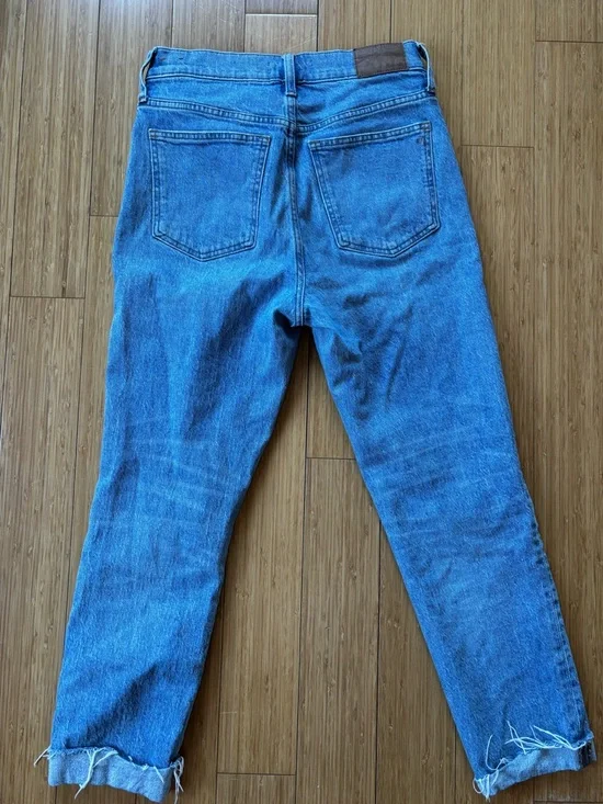 Madewell Distressed Boyfriend Jeans in Medium Blue - Picture 3 of 5